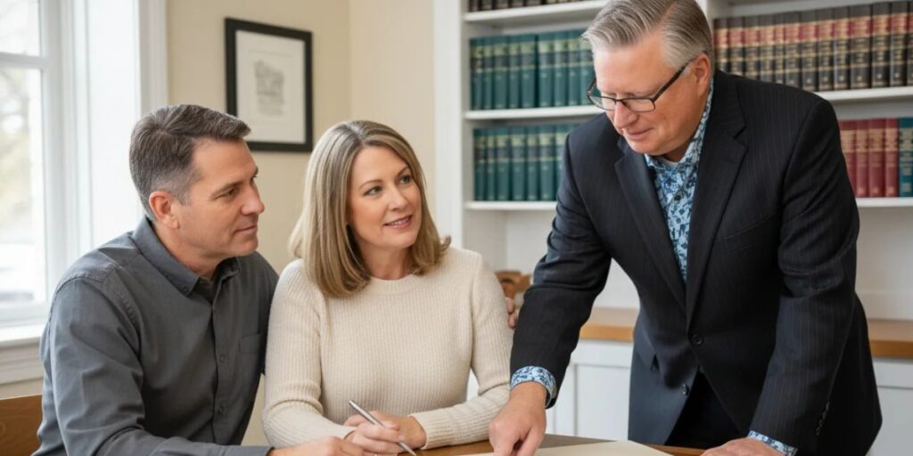 Estate planning attorney reviewing life insurance and probate documents with a client to explain how death benefits are handled after death | Does Life Insurance Go Through Probate?