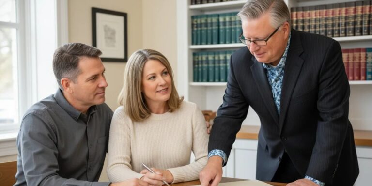 Estate planning attorney reviewing life insurance and probate documents with a client to explain how death benefits are handled after death | Does Life Insurance Go Through Probate?